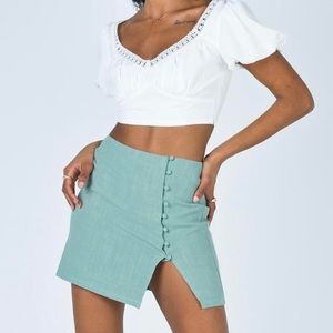 Princess Polly Fernie Mini Skirt Sage green